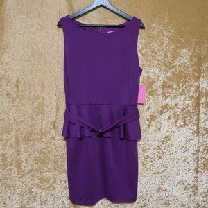 Isaac Mizrahi Purple Peplum Dress - Size 14